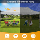 COBIZI 10x20 Pop Up Canopy without Sidewall,Heavy Duty Canopy UPF 50+ All Season Wind Waterproof Commercial Outdoor Wedding Party Tents for Parties Canopy Gazebo with Roller Bag(10 x 20 ft White) COBIZI