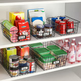 6 Pack Wire Baskets for Pantry Organization and Storage, Kitchen Organizer, 2 XXLarge & 2 XLarge & 2 Large VITEVER