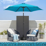 AckMizz 7.5ft Outdoor Patio Umbrella - Table Umbrella Waterprool UV Protection, Sombrillas de Patio with Push Button Tilt&Crank, Sun Umbrella for Pool, Porch, Garden, Deck, Backyard(Sky Blue) AckMizz