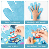 WATINC Animals Felt Story Finger Puppets - 5Pcs DTY Animal Storytelling Hand Puppet Felt Education Gift, Farm Insect Zoo Ocean Polar Animal Storytime Early Learning Role Play for Kids WATINC