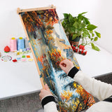 Embroidery Tapestry Scroll Frame, Detachable Cross Stitch Frame, Scroll Embroidery&Quilting Holder for Cross Stitch, Needlepoint, and Sewing Projects (30.31inch*11.8inch) guofa