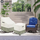 LSongSKY Patio Wicker Side Table Cover,Waterproof Square Patio Small Side Table Cover,Suitable for 3-Piece Outdoor Wicker Patio Bistro Set Side Table,22W x 22D x 18H inch. LSongSKY