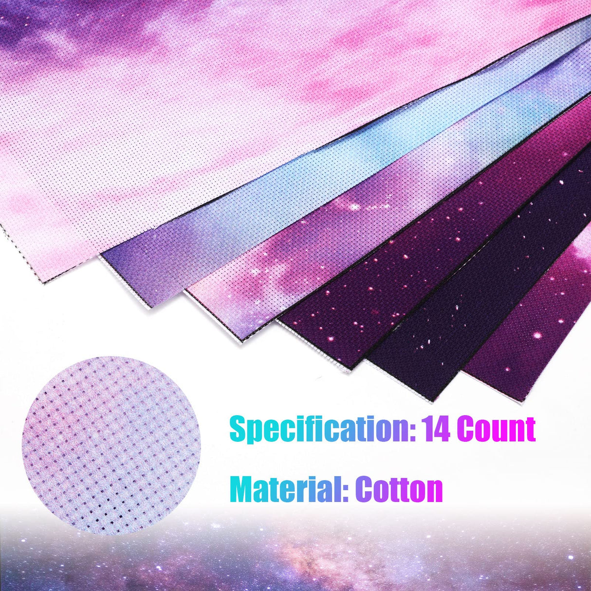 Macarrie 6 Pieces Aida Cloth 14 Count Embroidery Fabric 11.81 x 17.72 Inch Cross Aida Sky Printed Patterns Cross Cloth Embroidery for DIY Art Craft Handwork Macarrie