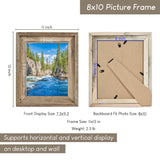 NWDCLF Rustic 8x10 Picture Frame, Reclaimed Barnwood Photo Frame with Real Glass, Distressed Natural Wood Frame for Wall and Tabletop Display, Farmhouse Country Home Office Cabin Décor NWDCLF