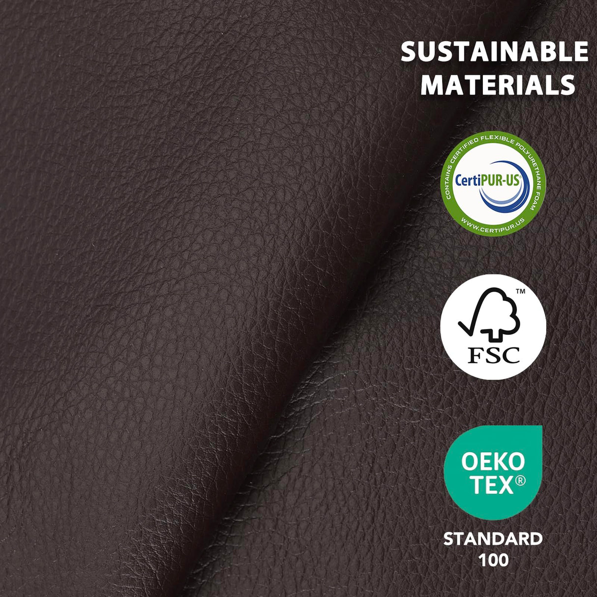 EONIX Dual Motor Lay Flat Power Recliner Chair, Mid Century Wingback Recliner with Independent Adjustable Backrest and Extended Footrest, 400lbs Heavy Duty, Breathable Faux Leather, Dark Brown EONIX