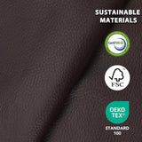 EONIX Dual Motor Lay Flat Power Recliner Chair, Mid Century Wingback Recliner with Independent Adjustable Backrest and Extended Footrest, 400lbs Heavy Duty, Breathable Faux Leather, Dark Brown EONIX