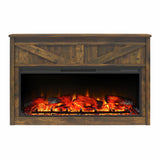Ameriwood Home Farmington Wide Modern Farmhouse Mantel with Electric Fireplace, 49", Century Barn Pine Ameriwood Home