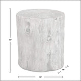 FirsTime & Co.® Gray Arbor Log Table, American Crafted, Weathered Gray, 15 x 14 x 17,Grey FirsTime