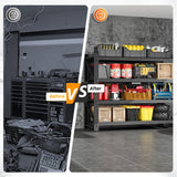 48" Wide Garage Shelving Heavy Duty 4-Tier Adjustable Storage Shelves Unit,3000 LBS Metal Utility Rack Shelf for Industries, Warehouses, Basement,Black (48" W x 24" D x 70" H) heycode