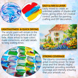 ESSENSON Acrylic Paint, 18 Colors Acrylic Paint Set, 2oz/59ml Bottles, Premium Acrylic Paints for Artists, Beginners and Adults on Canvas Rocks Wood Ceramic Fabric ESSENSON