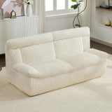 AEMEIOS 82" Corduroy Boneless Loveseat Sofa, Oversized Cloud Couch 3-Seater with Deep Seat, Modern Loveseats Couch with Memory Foam, Beige Boneless Couches for Living Room, No Assembly Required AEMEIOS