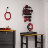 Power Tool Organizer - 4-Tier Garage Shelving Unit with 140lb Max Capacity - Wall Mount Garage Storage System for Tools by Stalwart Stalwart