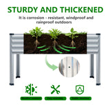 MGNO 2PCS Galvanized Raised Garden Bed Outdoor with Legs,48×18×32in Metal Elevated Raised Planter Box for Backyard, Patio, Balcony, 300lb Capacity,Silver… MGNO