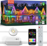 Lumary Permanent Outdoor Lights Pro 158ft for House, 120LED 50lm RGBAICW Smart Eave Lights, IP67 Waterproof, Multi Scenes for Daily and Holiday Accent Lighting Decor, Work with Alexa, Google, Remote Lumary