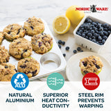 Nordic Ware Natural Aluminum Commercial Muffin Pan, 12 Cup Nordic Ware