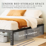 FSCHOS Bed-Frame, 14 Inch Metal Platform, No Box Spring Needed, Heavy Duty Bed Frame Easy Assembly, Noise Free, Black, King Size FSCHOS