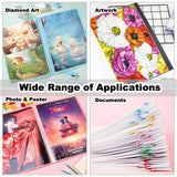 MUFEKUM 2 Pack A3 Storage Book for Diamond Painting, Handheld Diamond Art Portfolio Folder with 30 Pocket, Diamond Art Storage Book for 12”x16” Diamond Painting Photo Picture MUFEKUM