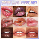 TSVATE Lip Gloss Making Kit, 58PCS DIY Lip Gloss Kit, Lipgloss Making Kit for Women, Beginner, Girls, Moisturizing Lipgloss Base Moist, Double-Ended Tubes, Jojoba Oil, Tween Girls Gift Trendy Stuff TSVATE