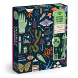 Galison Occult and Curious – 1000 Piece Glow in The Dark Jigsaw Puzzle Featuring an Eerie Collection of Creepy and Spooky Objects Galison