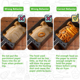 (125PCS) Air Fryer Liners, Disposable for Ninja Dual Air Fryer accessories, Parchment Paper liners rectangle 8.6''*5.5'',Air Fryer Disposable Paper Liner,With Air Fryer Accessories Cook Times. AYGXU