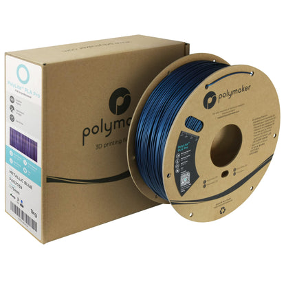 Polymaker PLA PRO Filament 1.75mm Metallic Blue, Powerful PLA Filament 1.75mm 3D Printer Filament 1kg - PolyLite 1.75 PLA Filament PRO Tough & High Rigidity 3D Printing PLA Filament Metallic  - WoodArtSupply