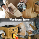 4.5" Woodlathe Chuck, Thread 1-1/4"x8TPI", Dovetail Jaws, Pin Jaws, 8" Flat Jaws, Step Jaws, Wide Jaws, Wood Screw, Thread adaptor to 1"x8TPI, Two Nylon Washers, Two Chuck Keys and T Handle Allen Key. BMWOOD