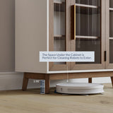 BELLEZE Sideboard Buffet Cabinet, Modern Curio Cabinet 3-Tiers Console Table for Kitchen Glass Display Cabinet Storage/Pantry Cabinet Coffee Bar for Living Room Bedroom Entryway, Brown BELLEZE