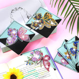 Ireer 8 Pcs Diamond Art Bookmark Kit Butterfly Diamond Painting Bookmark DIY Corner Book Marks for Kid Adult Book Lover Graduation Birthday Wedding Crafts Supplies, 8 Styles Ireer