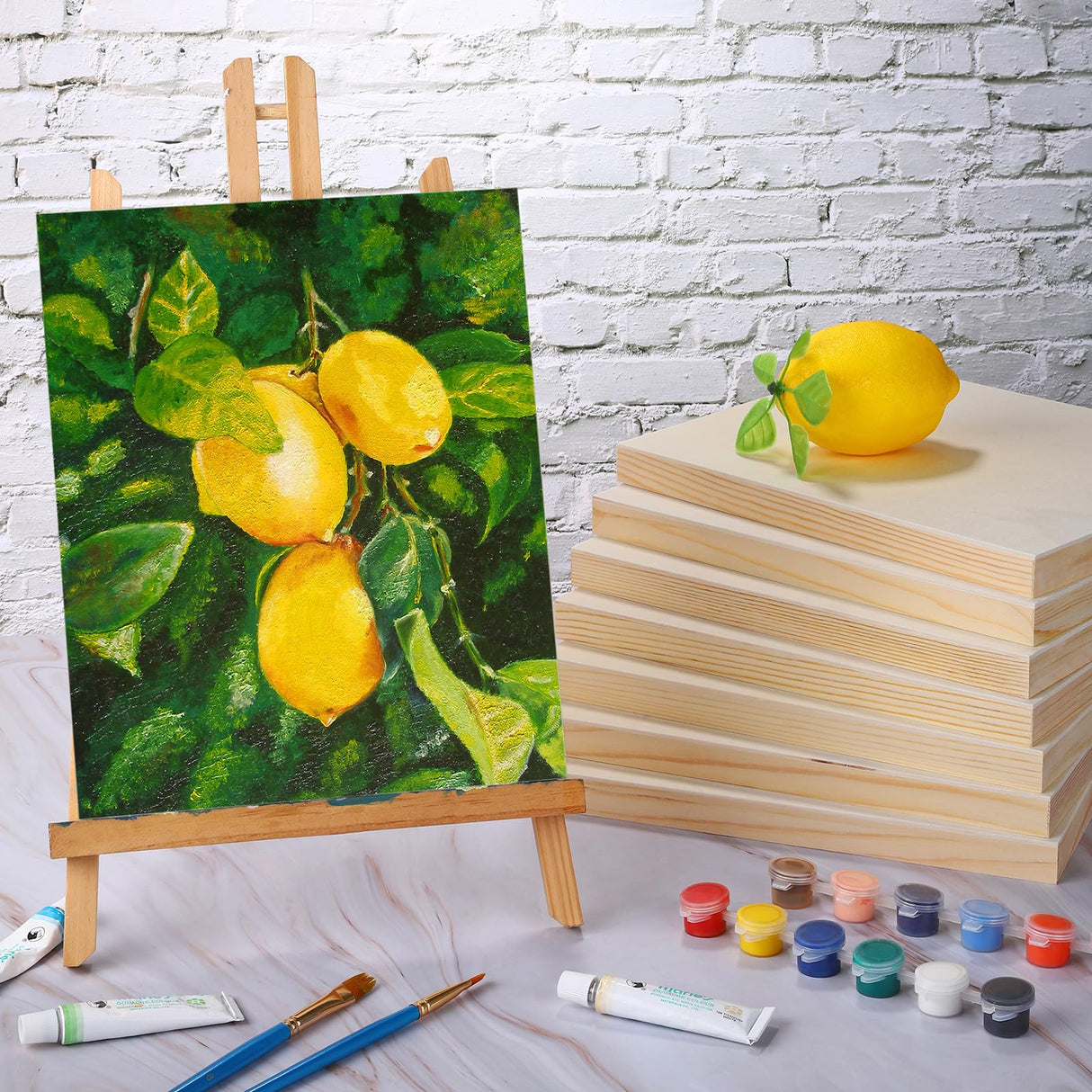 Aodaer 8 Pack Wood Panels 8 x 10 Inch Wooden Panels Canvas Unfinished Craft Wood Boards Panels for Art Crafts Acrylic and Oil Painting Pouring DIY Projects Aodaer