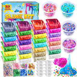 YOPINSAND 32 Pack DIY Slime Kit, Slime Making Kit for Girls, Crystal Clear Slime, Premade Slime with Add-ins, Foam Balls, Glitters, Slime Party Favors Gift Toys for Kids 3-12 YOPINSAND