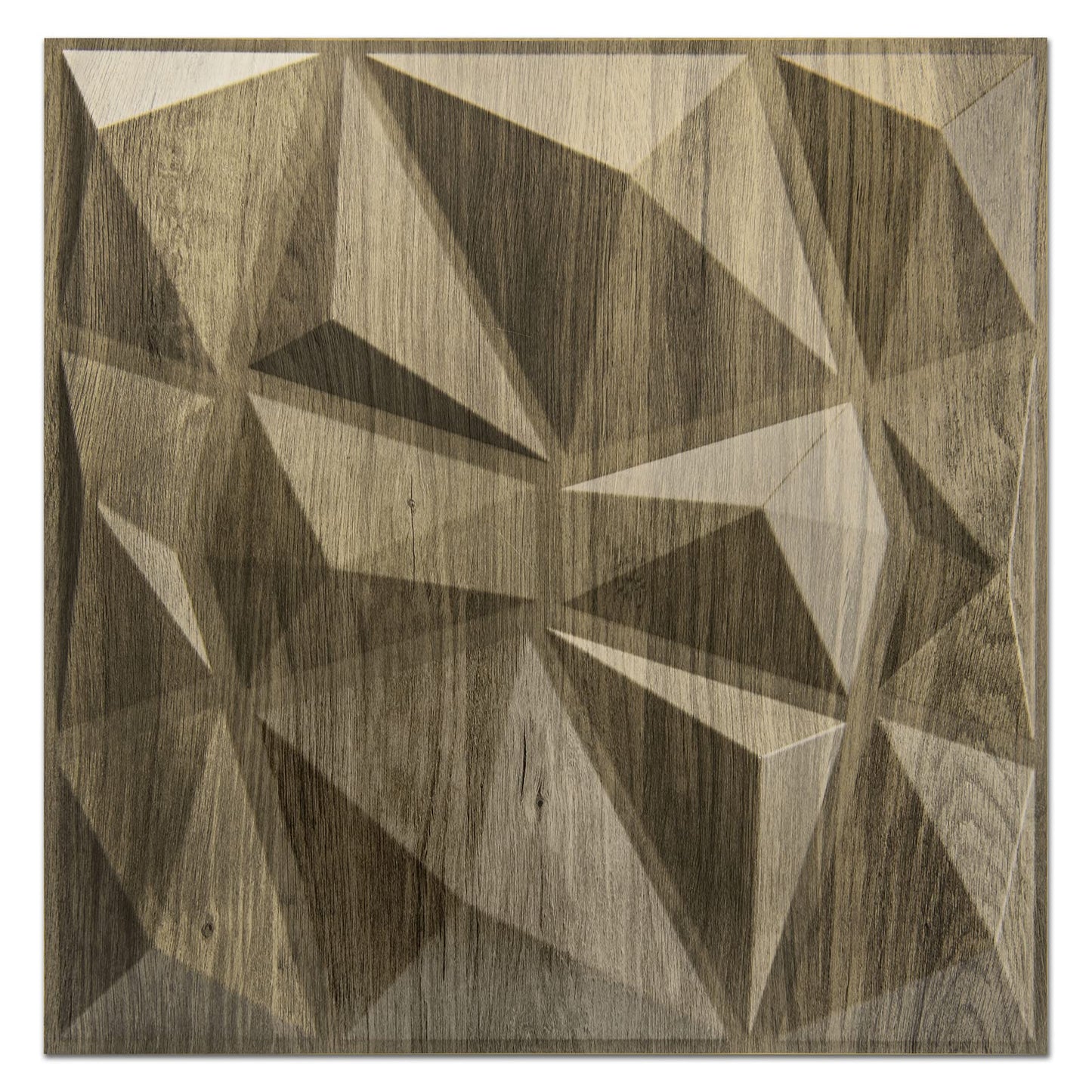 Art3d Textures 3D Wall Panels Wood Diamond Design for Interior Wall Decor Pack of 12 Tiles 32 Sq Ft (PVC) - WoodArtSupply