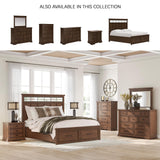 Signature Design by Ashley Taffenbrook Farmhouse 10-Drawer Bedroom Dresser with Felt-Lined Top Drawer for Jewelry and Delicates, Easy Glide Drawers, Picture Frame Moulding, Black Handles, Dark Brown Signature Design by Ashley
