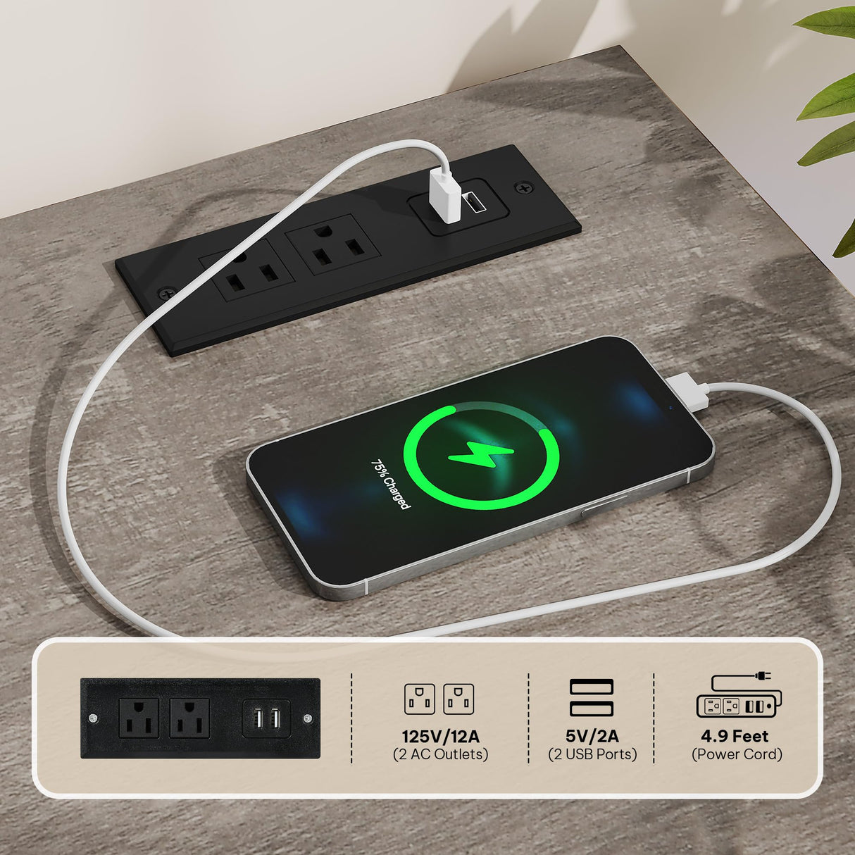 YITAHOME TV Stands for 65 inch TV Entertainment Center with 2 Industrial 4-Tier Bookshelves, LED TV Stands for Living Room, Modern Farmhouse TV Console Cabinet with Power Outlets, Grey YITAHOME