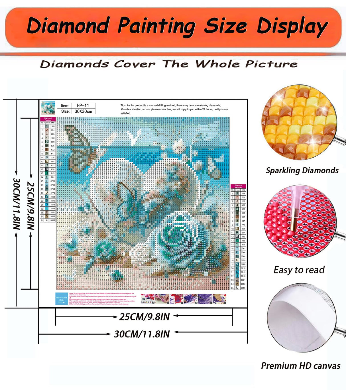 APTDYIGL 5D Beach Butterflies Diamond Painting Kits for Adults Beginner,DIY Flowers Heart Diamond Art Kits for Adults,Round Full Drill Diamond Dots with Gem ArtKits,Home Wall Decor 11.8x11.8inch APTDYIGL