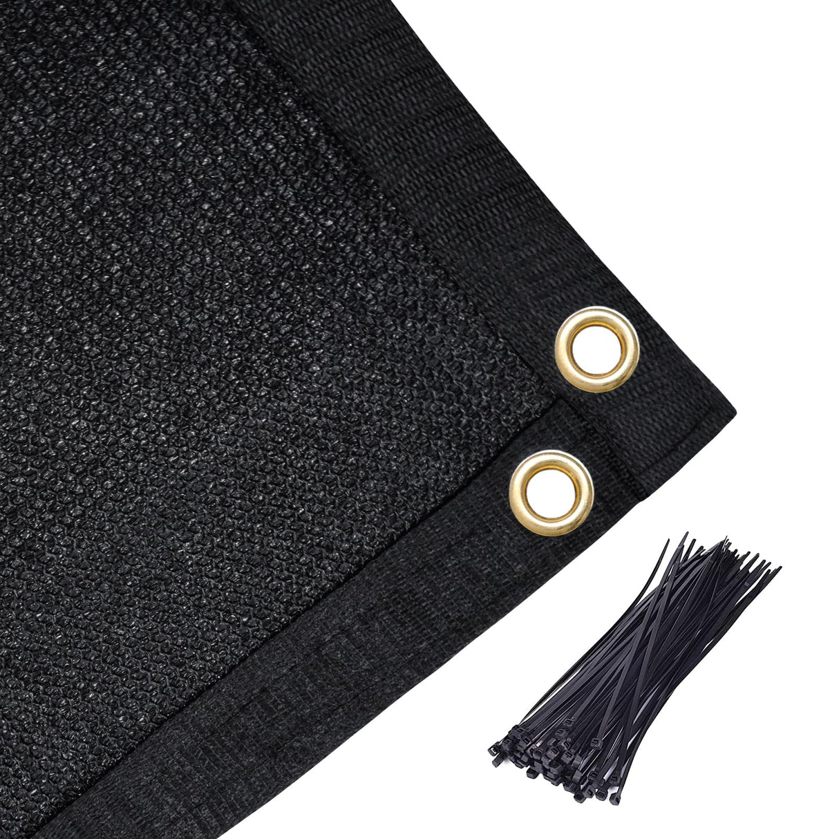 Amagenix 90% Pergola Shade Cover 7'X 20' Black Sun Shade Cloth with Grommets GN07 for Outdoor Garden Patio Porch, Commercial Grade 200 GSM - Cable Zip Ties Included (We Customized) Amagenix