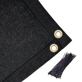 Amagenix 90% Pergola Shade Cover 7'X 20' Black Sun Shade Cloth with Grommets GN07 for Outdoor Garden Patio Porch, Commercial Grade 200 GSM - Cable Zip Ties Included (We Customized) Amagenix