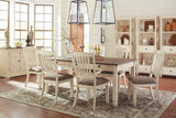 Signature Design by Ashley Bolanburg Farmhouse Dining Table with Drawers, Seats up to 6, Whitewash Signature Design by Ashley