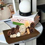 Royxen 8 Pack Wooden Dough Bowls - Paulownia, Rustic Vintage Rectangular Brown Bowls for Candle Royxen