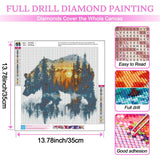 DIYCYCY Forest Bear Diamond Art Kits for Adults,DIY 5D Diamond Painting Kits for Beginners, Round Full Drill Diamond Dots Paintings,Diamonds Pictures Gem Art for adults Crafts Home Decor 13.78x13.78in DIYCYCY