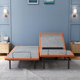 ESHINE Split King Adjustable Bed Frame with Lumbar Support, Head-Pillow-Tillt, Under Bed Light, Smart App Control, Zero Gravity, Ergonomic Incline, Wireless Remote, Dual USB Port, 6000 Series ESHINE