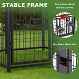 ROOMTEC Large Metal Chicken Coop, Walk-in Poultry Chicken Coops for 15 Chickens (8' x 4' x 5.6') ROOMTEC