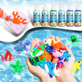 Glow in The Dark Water Craft Toy DIY Elf Kit for Boys Girls - 20 Color Gel & 12 Molds DIY Water Pets, Magic Craft Kit in Water Creative Handmade Water Art Set for Kids Age 3 4-8 8-12 Maiwaput