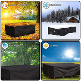 Patio Furniture Covers Waterproof, Outdoor Furniture Covers Rip-proof for Patio Furniture Set Table and Chairs, Windproof UV and Fade Resistant Outdoor Sectional Cover 74"L X 47"W X 28"H Lipneaed