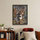 Deer Diamond Art Kits for Adults, Deer Diamond Painting Kits for Adults Beginners, DIY 5D Forest Diamond Painting with Round Gem Art Kits for Gift Home Wall Decor 12x16 Inch Fountor