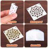 60pcs Mandala Stencils for Painting, 2x2 Inch Reusable Mandala Dotting Stencil PET Crafts Art Drawing Templates for Rocks Wood Furniture Canvas Fabric Decoration DIY Projects (Style 2) BOXOB