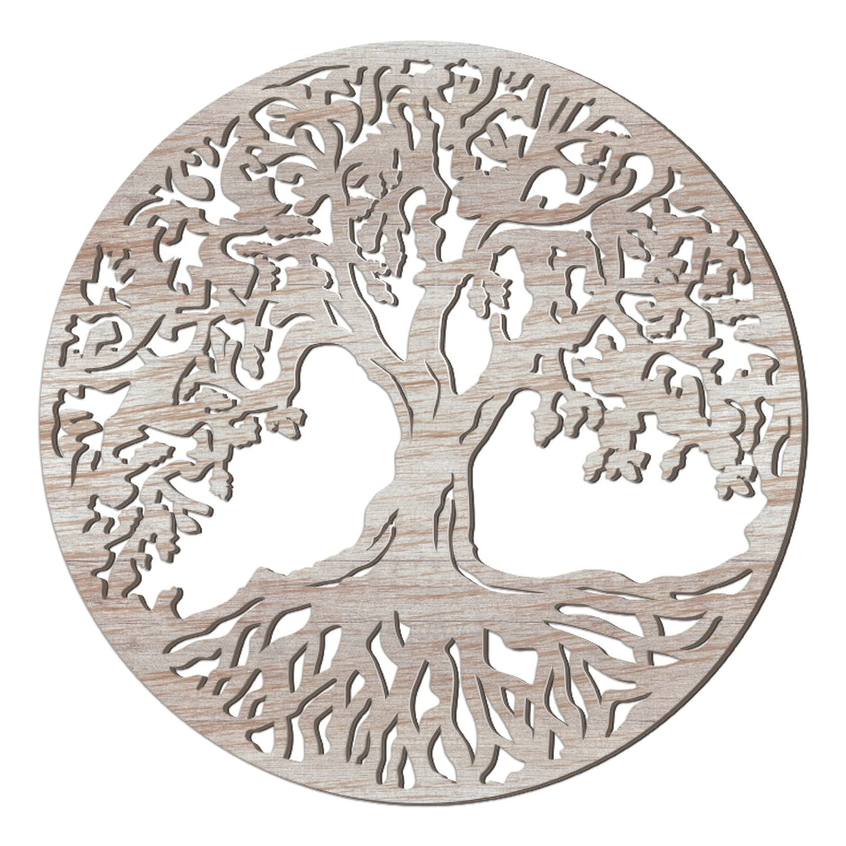 Tree of Life Wooden Wall Art Decor Wooden Wall Sculpture 11.8 Inch Tree of Life Wood Hollowed Out Hanging Sign for Farmhouse Home Hanging Decoration Supplies(White) Yalikop