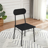 VECELO Dining Table Set for 4, 5 Piece Dinette with Chairs for Kitchen, Breakfast Nook and Small Space, Black VECELO