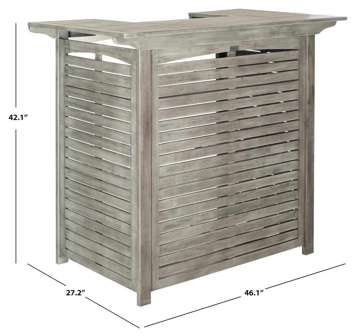 Safavieh Outdoor Living Collection Monterey Washed Bar Table, Grey Safavieh