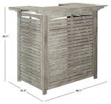 Safavieh Outdoor Living Collection Monterey Washed Bar Table, Grey Safavieh