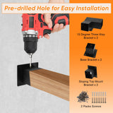 Ejoyous Pergola Bracket Kit, 3 Way 15 Degree Pergola Mounting Bracket Kit for 4x4in Lumber Wood Posts, Metal Gazebo Post Base Support Bracket for Pergolas Gardens Patio Ejoyous